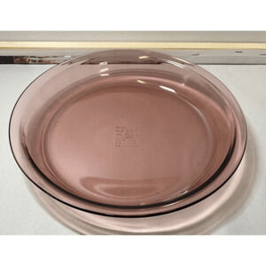 Vintage Pyrex Cranberry Purple Glass #209 Pie Plate Dish 9.75” (II)
